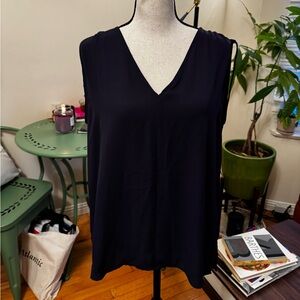 Elegant Navy Blue Sleeveless Top